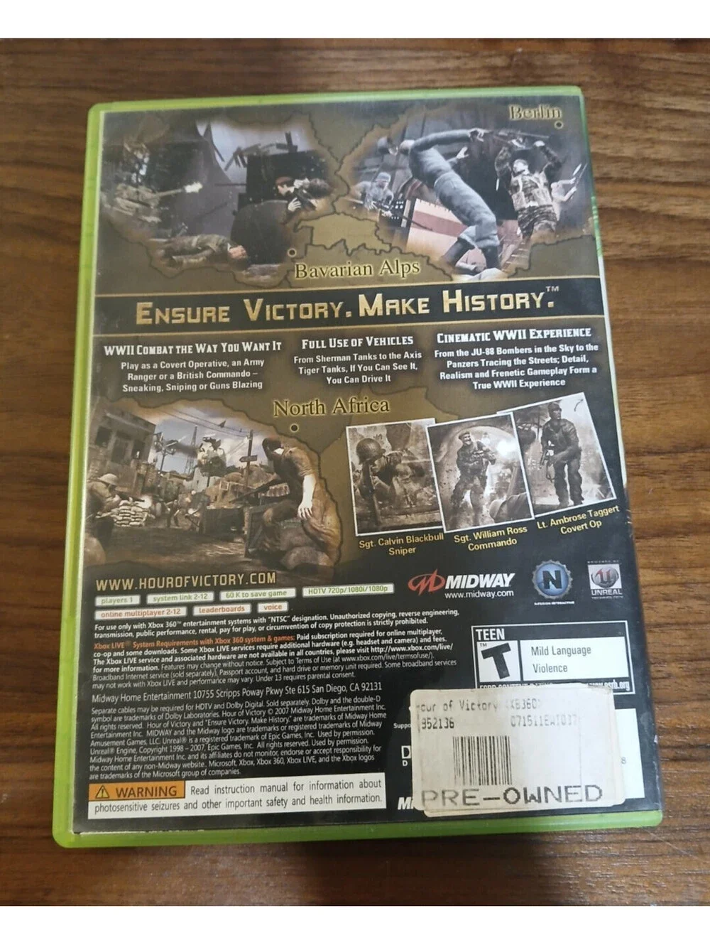Hour of Victory (Microsoft Xbox 360, 2007)